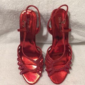 Red Sling Backs. Sz 10. New